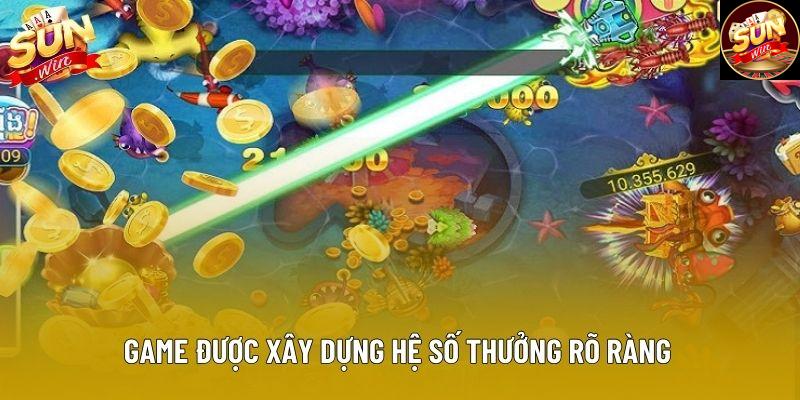 Game được xây dựng hệ số thưởng rõ ràng Game được xây dựng hệ số thưởng rõ ràng
