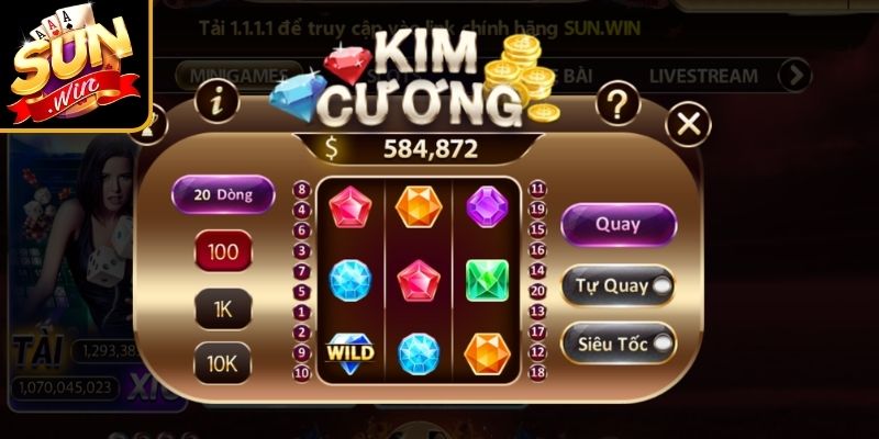 Trò chơi mini nổ hũ kim cương